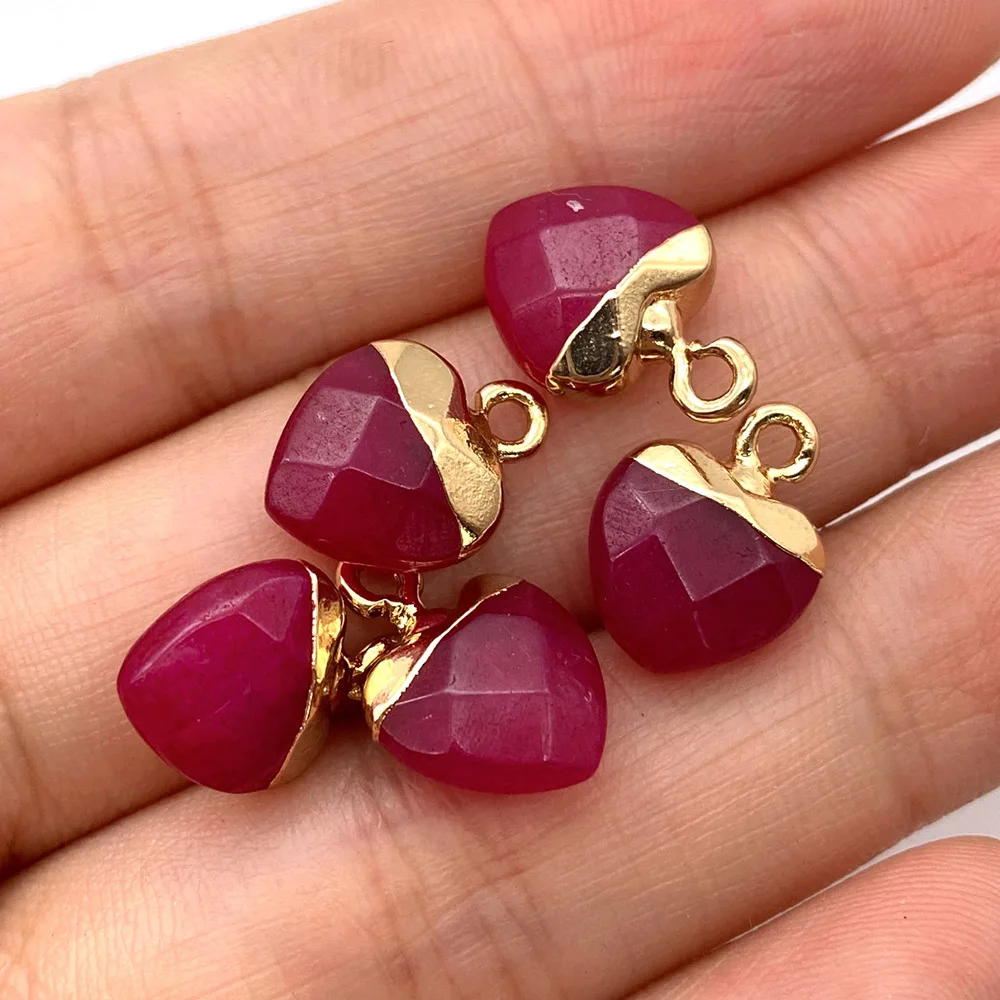 Ожерелье с подвеской из натурального камня подвеска гальваническим покрытием в