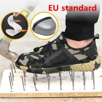 unisex ultra light steel toe shoes work safety boots for men outdoor anti slip deodorant puncture proof construction safty boots