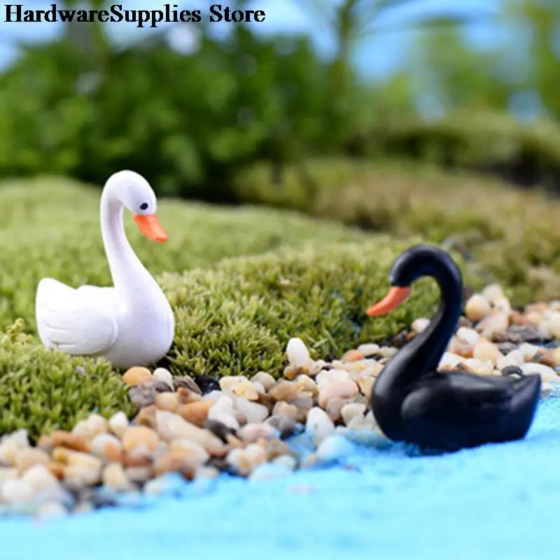 

Mini Goose Model Miniature Animal Swan Figurine Ornament Swan Figurine Statue Fairy Garden Ornaments Crafts Home Decor