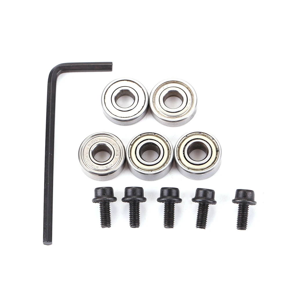 

5Pcs Practical Drill Milling Head Bearing Kit Hex Wrench Screw Nail Milling Cutter Head Repairing Accessories