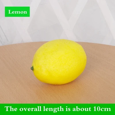 Lemon Искусственный фруктовый Овощной Детский развивающий магазин дисплей реквизит цветок модель украшения фотография ферма украшения реквизит - Цвет: Lemon