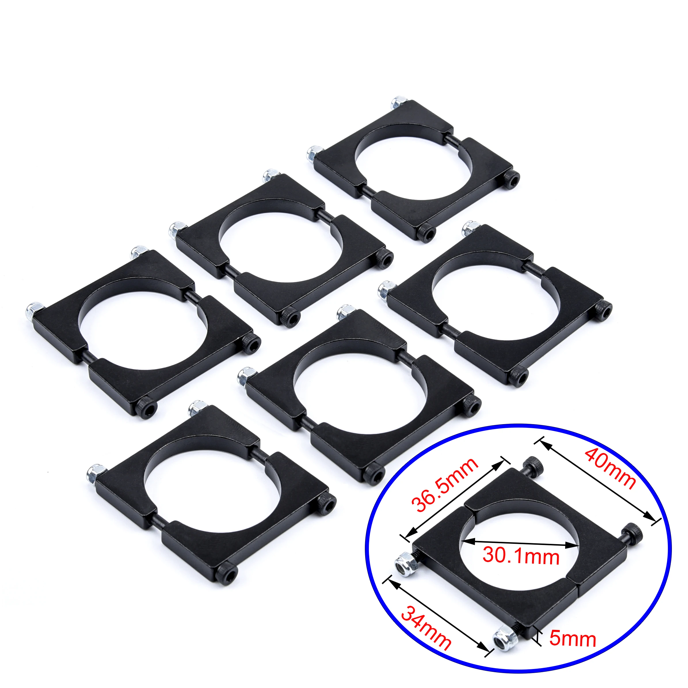 Aluminum Alloy Pipe Clamp Clip Tube Clamp Connector for 30mm Carbon Fiber Tube Pipe RC Plant UAV Quadcopter Frame