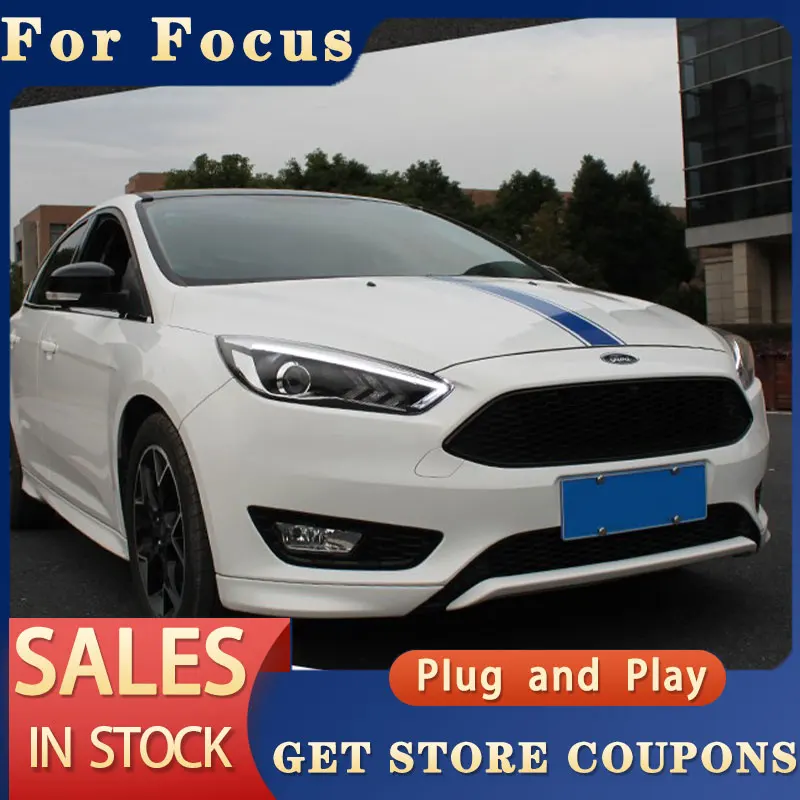 Для Ford Focus головный фонарь 2015-2017 новый светодиодный DRL D2H спрятанный налобный Angel Eye