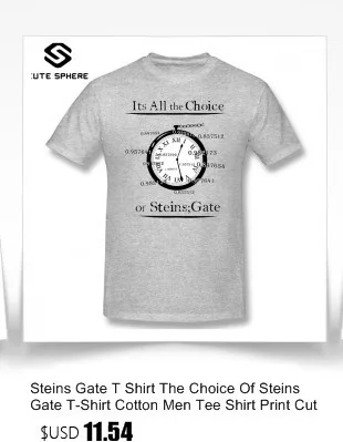 Футболка с надписью «Steins Gate» и надписью «I AM MAD SCIENTIST»; футболка с графическим принтом для мужчин; потрясающая Классическая хлопковая футболка с коротким рукавом; большие размеры