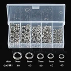 200 шт.кор. Нержавеющаясталь двойные петли Рыбалка кольцо для блесна рыболовные приманки 5 мм-9 мм для ловля щуки и карпа рыболовные снасти 2021