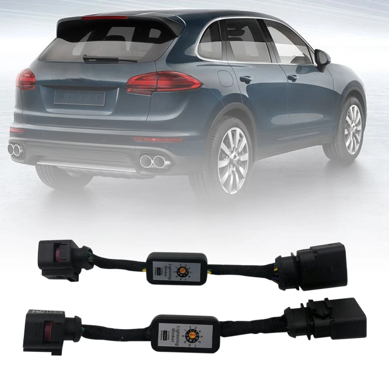 

2Pcs Car Dynamic Turn Signal LED Tail Light Module Cable Harness for Cayenne 2015-2016