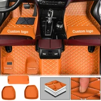 applicable to 98 all models car floor mats 5pcs universal leather footpad for toyota rav4 %e2%85%b3 ca40 automobile styling interior