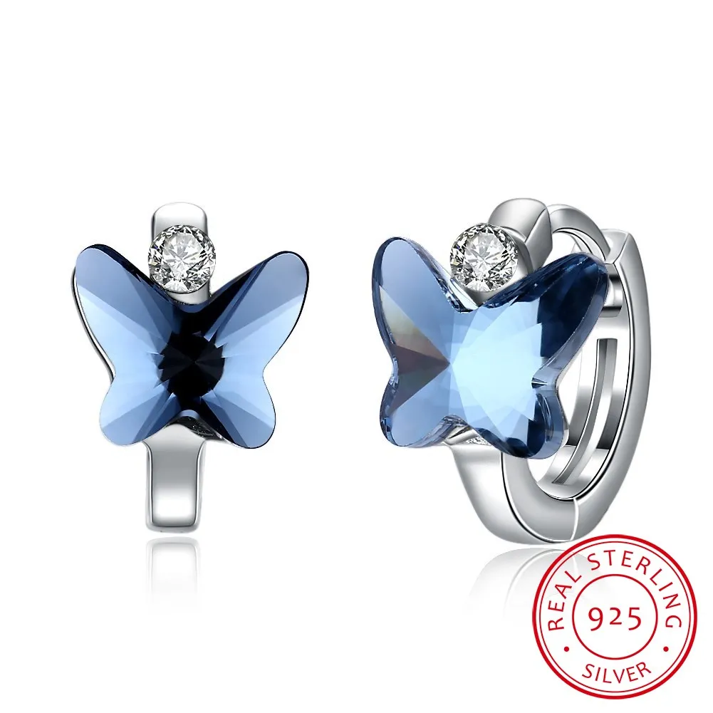 

Серьги-гвоздики женские из серебра 925 пробы в форме бабочки