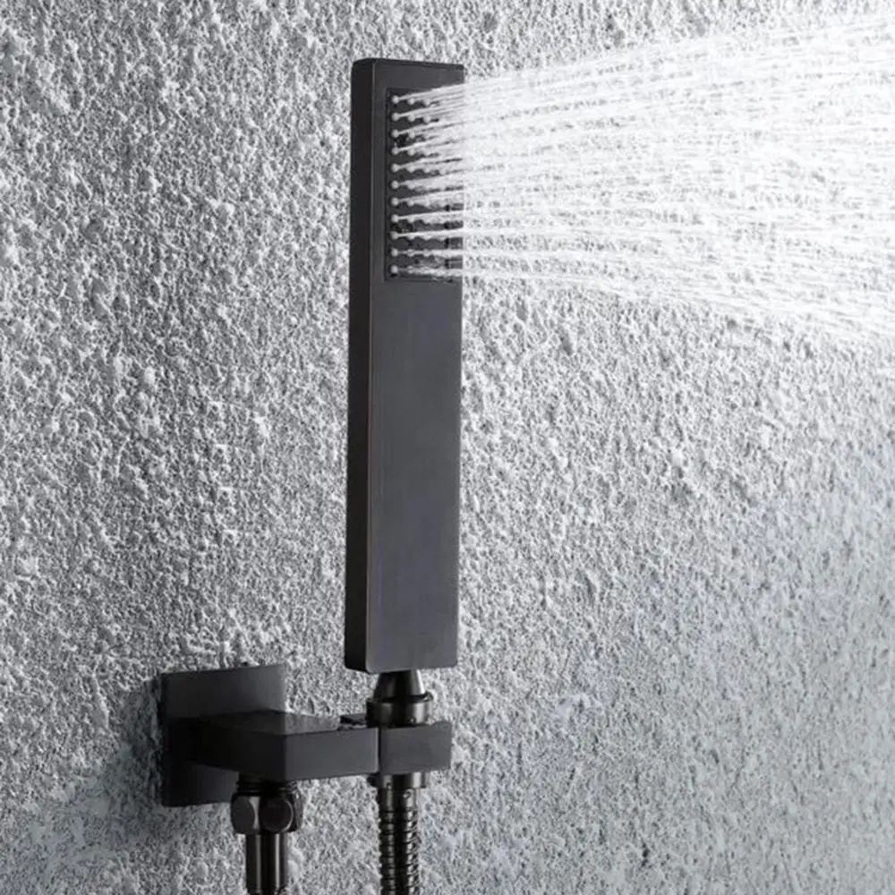 

Bathroom Black Household Hand Held Rotary Nozzle Pressurized Shower Head Bathroom Tools Supplies &jw