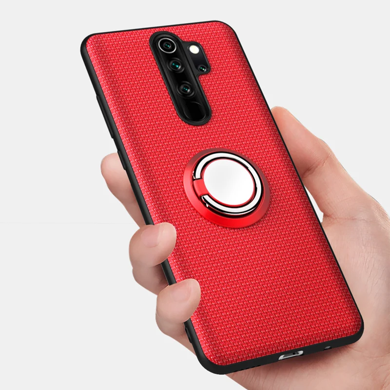 Защитный чехол для Red mi Note 8 Pro 8T 7 Чехол для Xiaomi mi Note 10 CC9 Pro магнитное автомобильное кольцо-держатель на палец кожаный полный Чехол