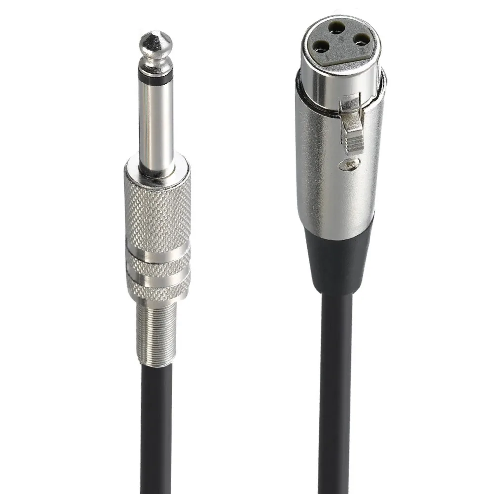 1/4 &quotJack 6 5 мм штекер XLR Женский Микрофон Моно кабель фольга + Плетеный