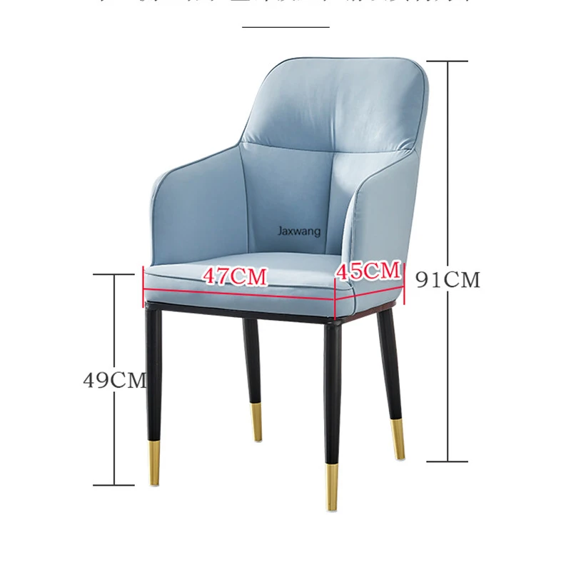 

Nordic Dining Chair Home Luxury Modern Minimalist Backrest Ins Flannel Armchair Simple Flannel Makeup Chair Iron Dining Chairs