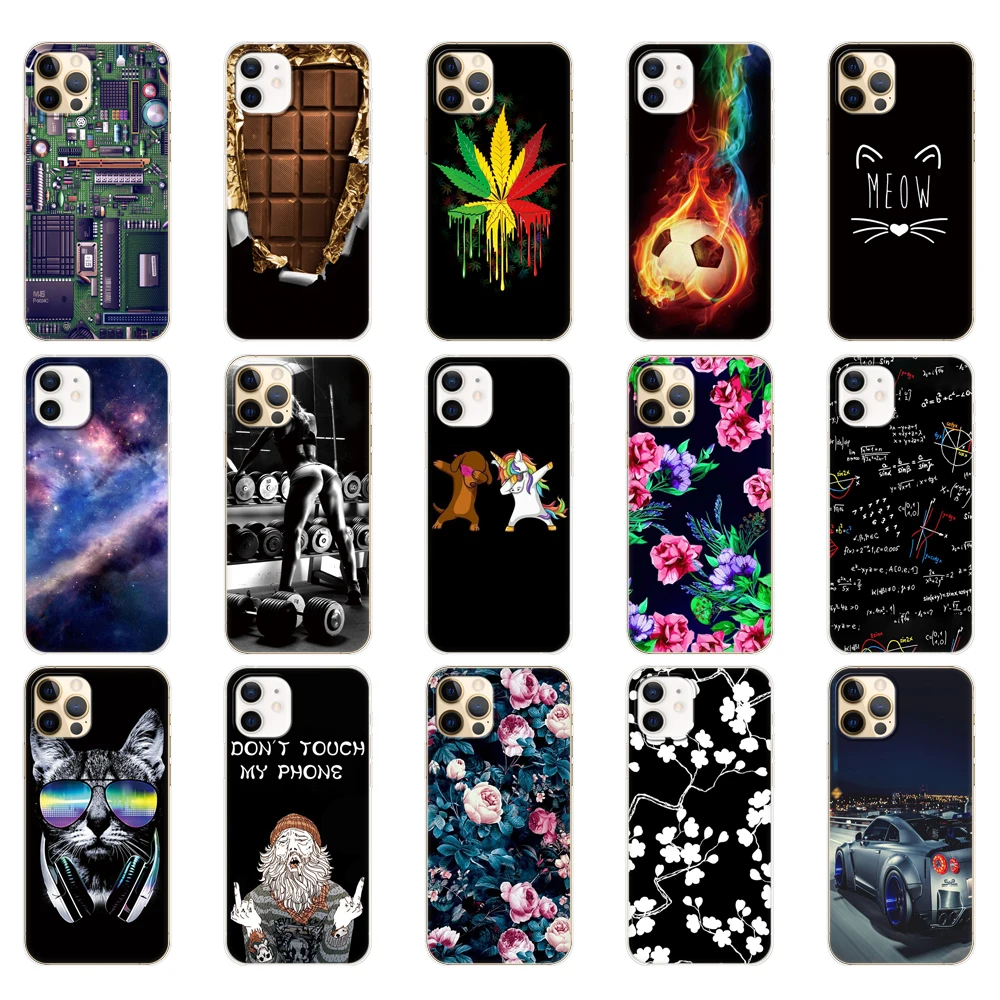 For iphone 12 Cases For iphone 12 mini 12 Pro Max Case Soft Silicon Phone Cover For Apple iPhone12 iphone12Pro 12Pro Bumper Back