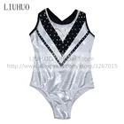 Женское платье без рукавов LIUHUO, серебристое базовое пальто для занятий художественной гимнастикой