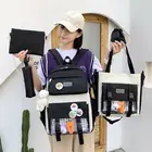 Школьный портфель для женщин в стиле ins, милый модный вместительный рюкзак для начальной школы в Корейском стиле, для младшей и старшей школы