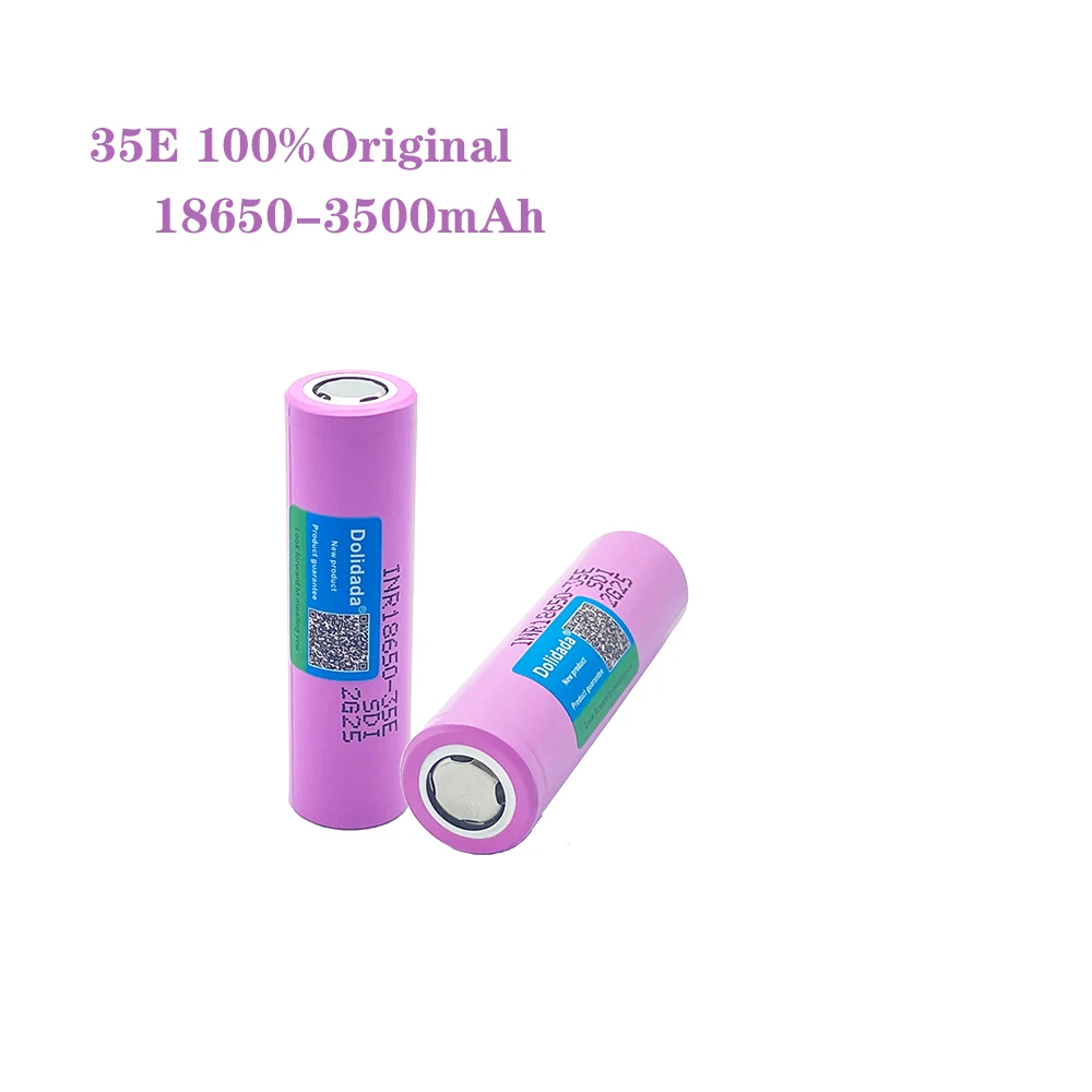 

100% Original Fordolidada18650 3500mAh 20A discharge INR18650 35E 18650 battery Li-ion 3.7v rechargable Battery