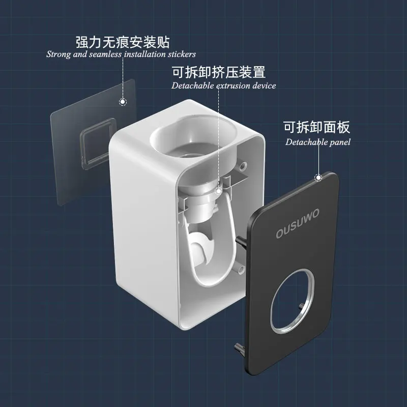 Ванная комната портативный автоматический диспенсер для зубной пасты настенный
