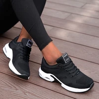 fashion women lightweight sneakers ladies air cushion tennis trainers female casual sports shoes breathable black platform shoes