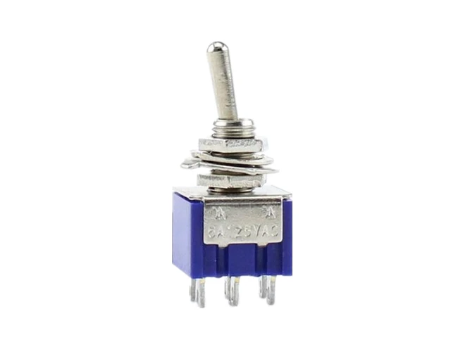 10 Pcs AC 125V 6A Amps ON/ON 2 Position DPDT Toggle Switch New MTS-202 BLUE S | Обустройство дома