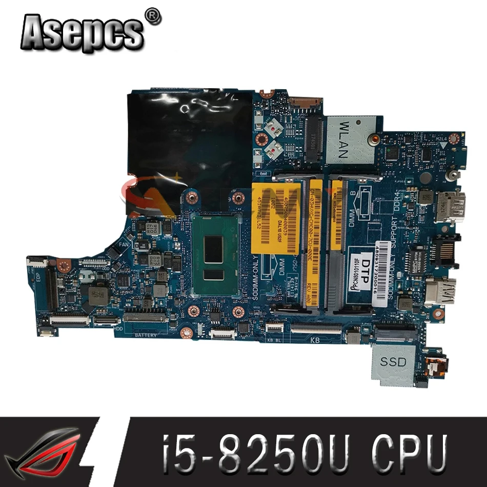 

Для Dell Latitude 5570 E3490 3490 Материнская плата Intel i5-8250U 1,6 ГГц (SR3LB) CAL50 LA-F115P 09XJTY CN-09XJTY испытания ОК