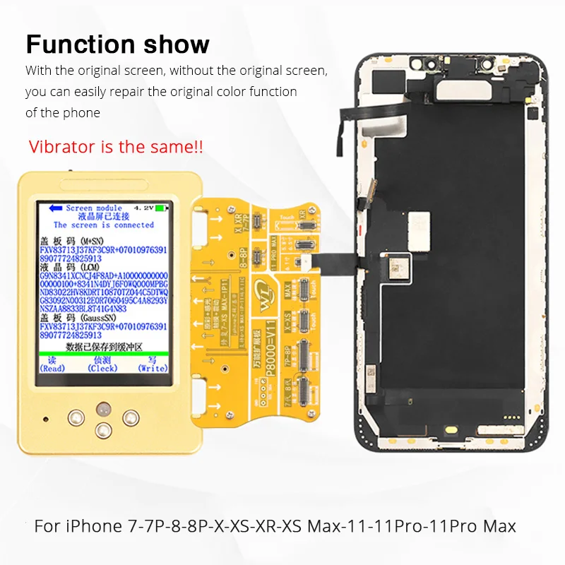 Универсальный тестер V6 для iPhone 7-11Pro Max оригинальный инструмент изменения цвета и