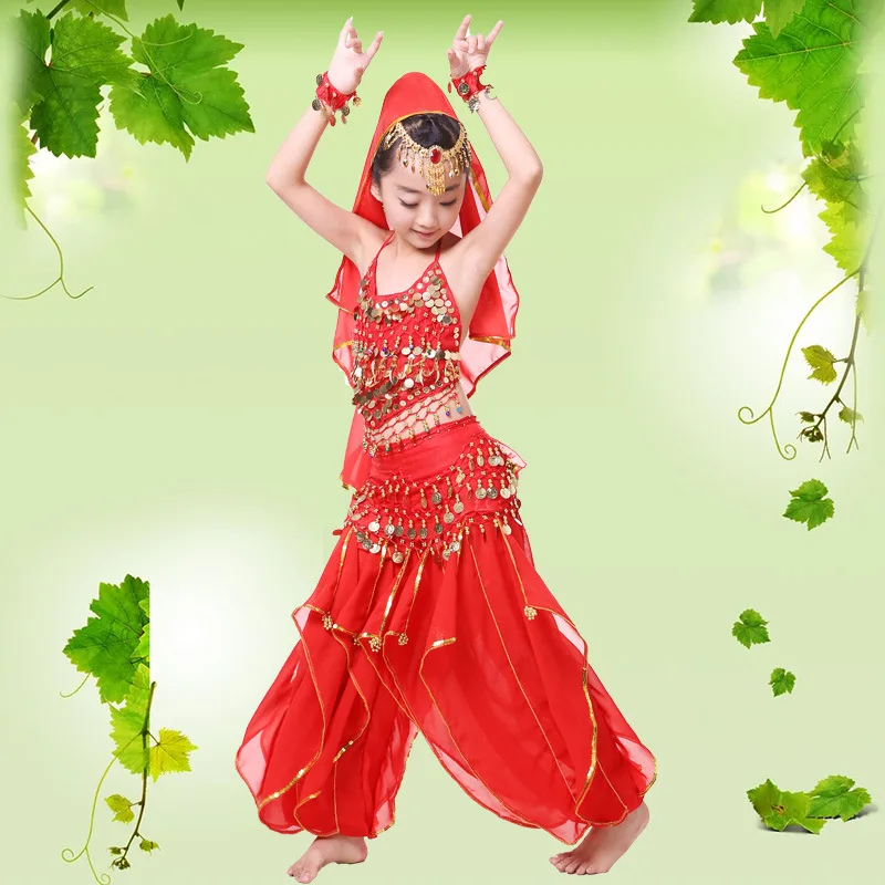 Детские индийские танцевальные костюмы для восточных танцев детские платья