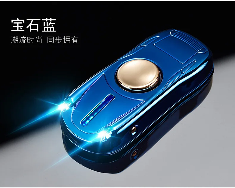 Креативный автомобильный Спиннер USB зарядка Зажигалка персональный металлический мужской подарок Электронная usb-зажигалка для сигарет Крутые гаджеты