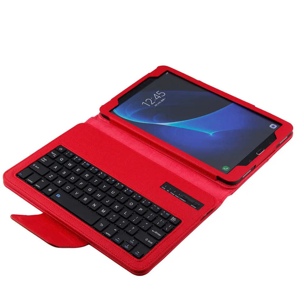 Bluetooth клавиатура чехол для Samsung Galaxy Tab A 10,1 T580 Funda+ пленка+ ручка клавиатура мини беспроводной