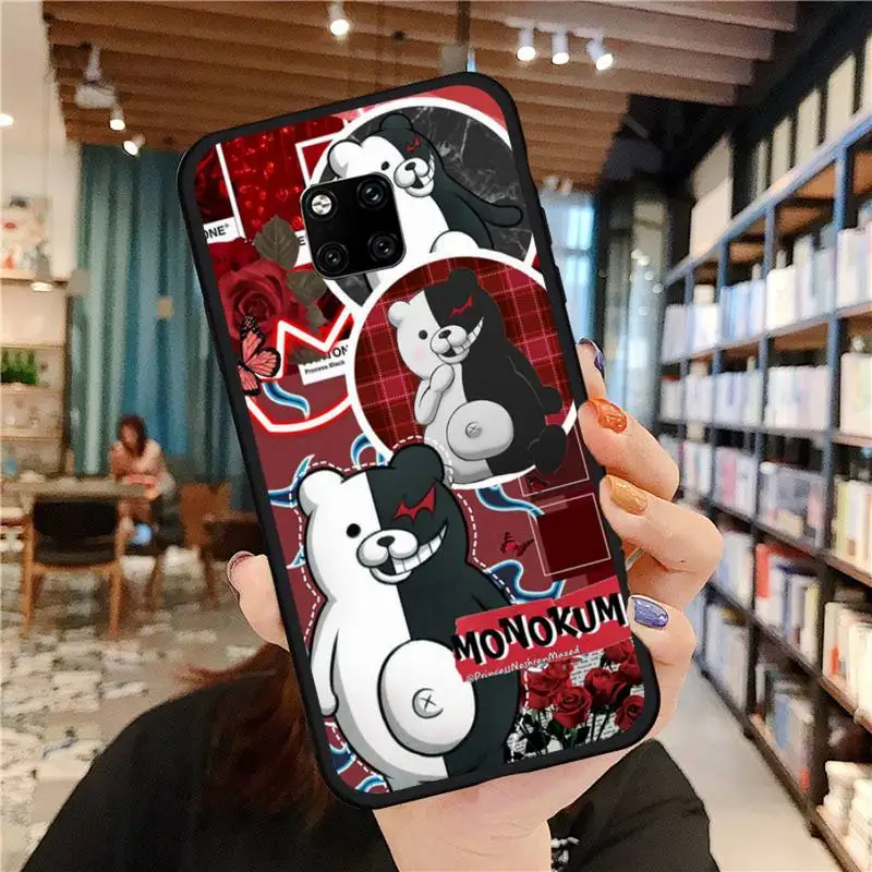 

cute Monokuma Cartoon Phone Case For Huawei Mate 9 10 20 Pro lite 20x nova 3e P10 plus P20 Pro Honor10 lite