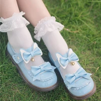 1 pair kawaii socks girl lolita style japanese maiden lovely woman lace short sweet ruffle cotton princess designer cute socks