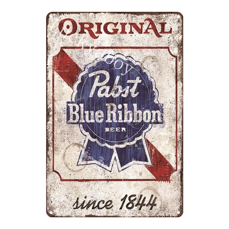 

[Luckyaboy] Budweiser Pabst Blue Ribbon Mythos Beer Man Cave Cola Metal Tin Sign Pub Bar Garage Car Retro Decor AL011