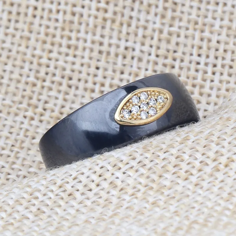 2020 популярное Европейское простое керамическое кольцо 2 цвета Женское с