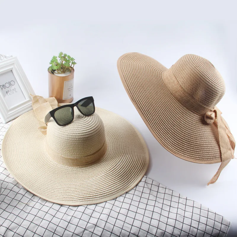 

Clothing Accessories Korean Style Sun Hats for Women In Beach Visors Cap with Bow Solid Color Friend Gift Kapelusz Damski Moda D