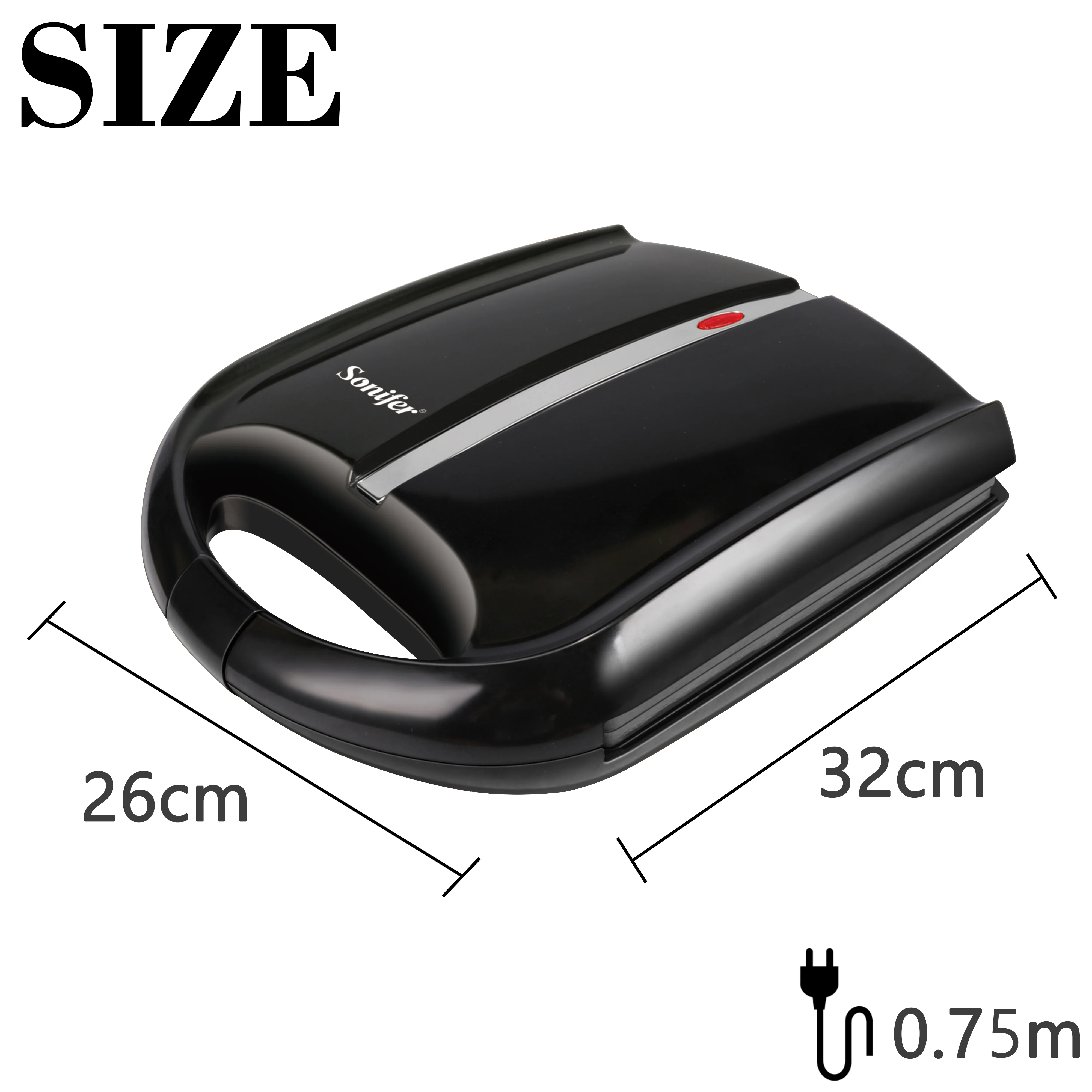 

1400W Electric Large Waffles Maker Machine Kitchen Breakfast Maker 4 Waffles Plate Non-stick Coating Plate For Gift 220V Sonifer