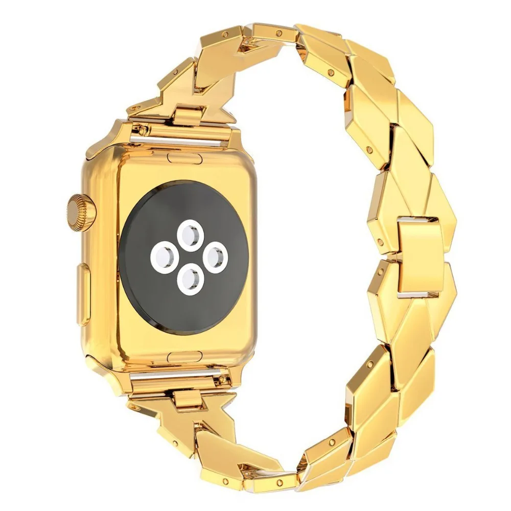 Ремешок из нержавеющей стали для Apple Watch band 42 мм/38 мм iwatch 4/3 band 44 мм 38 мм металлический браслет ремень ремешок для часов аксессуары для часов