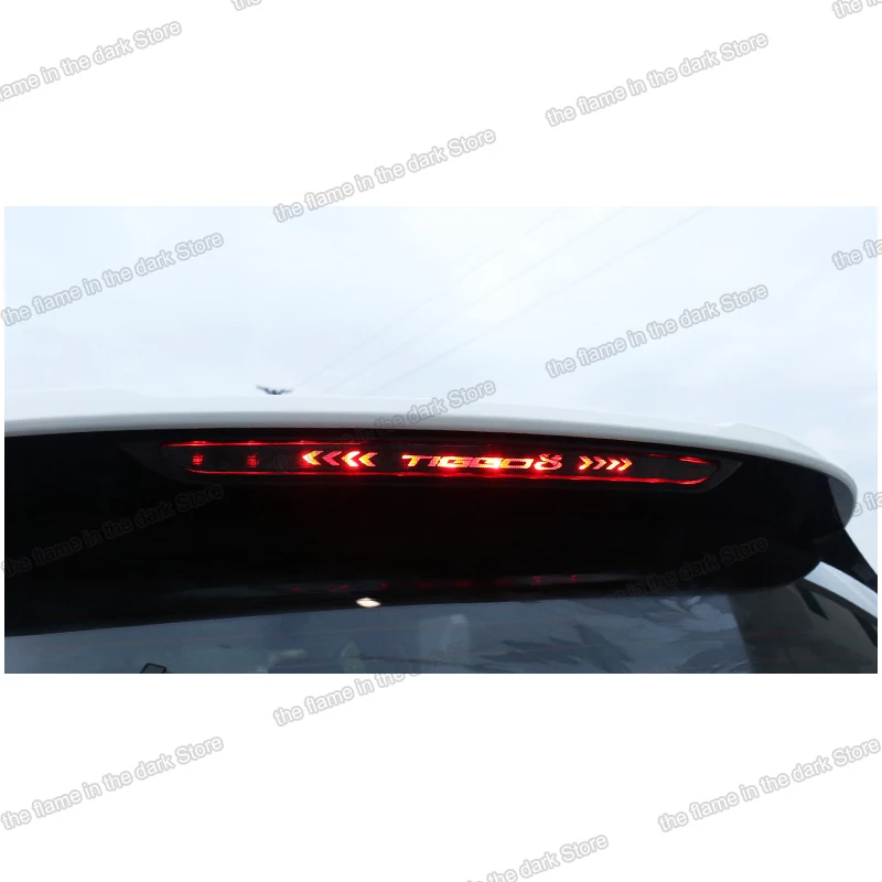 

Lsrtw2017 Carbon Fiber Sticker Car Rear Brake Light Sticker Trims for Chery Tiggo 8 2018 2019 2020 Accessories Auto Styling
