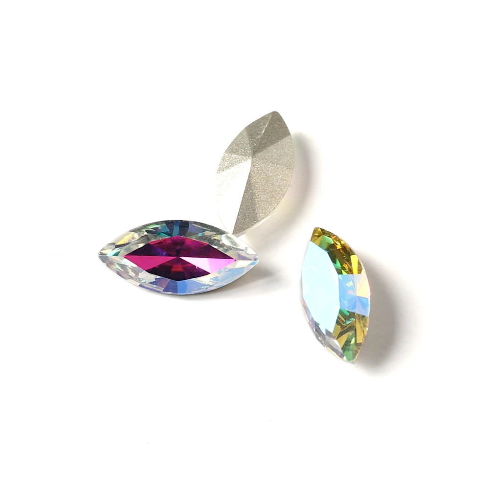 AB хрустальные стразы K9 стеклянные заостренные камни конский глаз для одежды