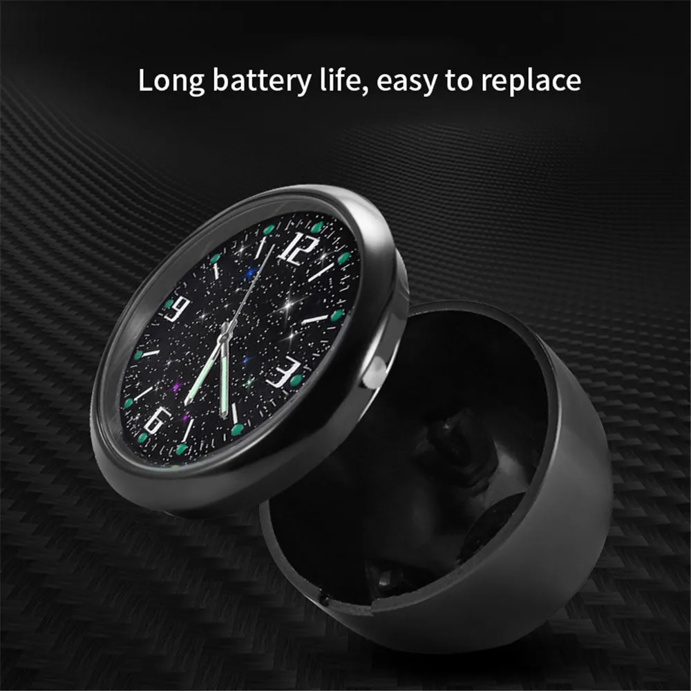 

Dashboard Luminous Car Clock Mini Watch Air Vent Clip Mini Decorative Time Display Clock 40mm 2 In 1 Quartz Watch