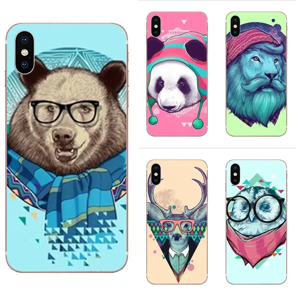 Чехол для телефона с изображением животных Аватара Совы льва лося панды Apple iPhone 4