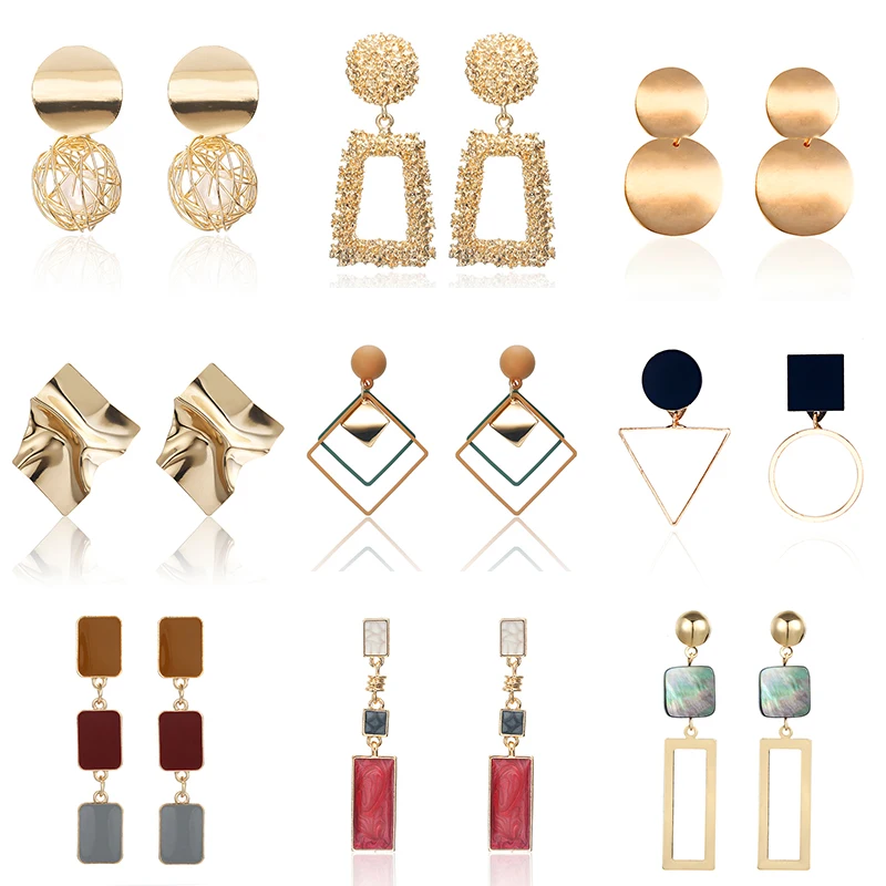 Лидер продаж 30 видов корейские деревянные серьги-капли ручной работы новые