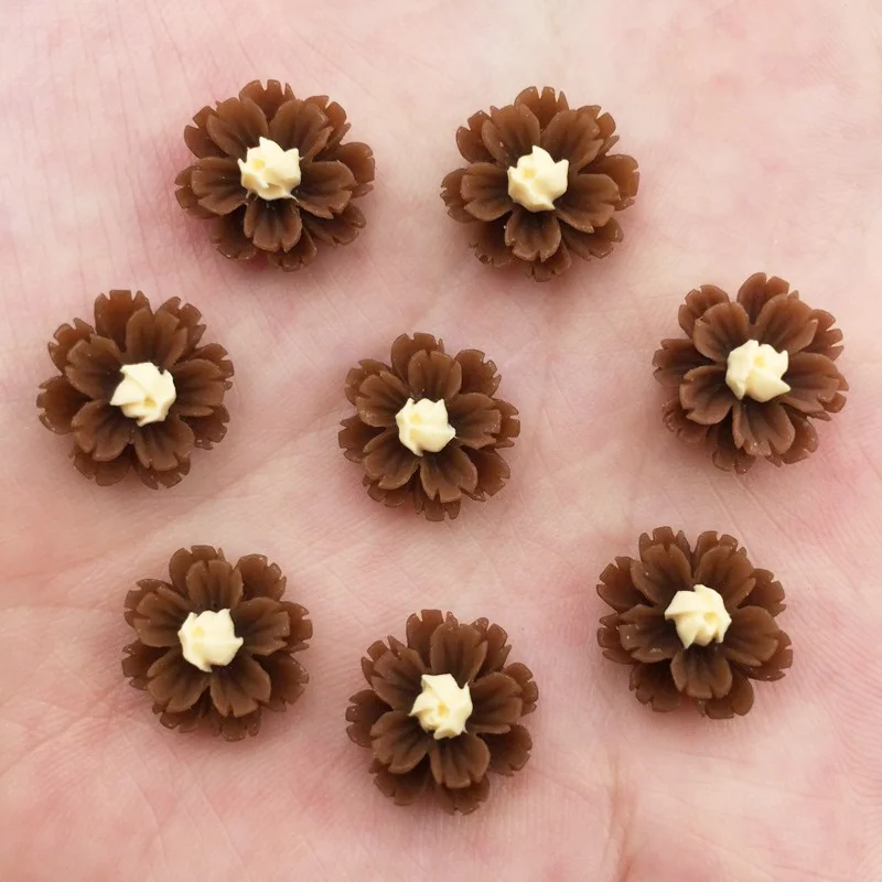 

New 150pcs Resin 13mm Colorful 3D Flower Flatback Stone Scrapbook Wedding DIY Ornaments Applique Crafts G420*5