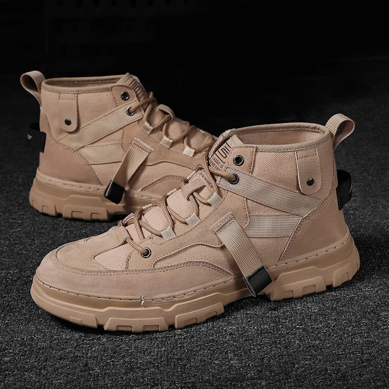 

New Trendy Casual Shoes Breathable Men Boots Outdoor Mountain Climbing Wear-resistant Men's Boots Scarpe Uomo Zapatillas Hombre