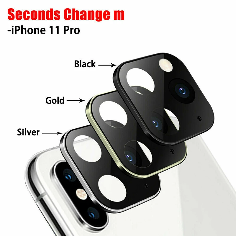 Подходит для iPhone Apple X XS MAX секундная смена 11Pro для iPhone 11 PRO MAX наклейка на рассеиватель Модифицированная крышка камеры металлическая защита