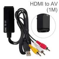 1080p hdmi to av converter cable hdmi to rca converter adapter cable with remote control power supply for projector hdtv tv box