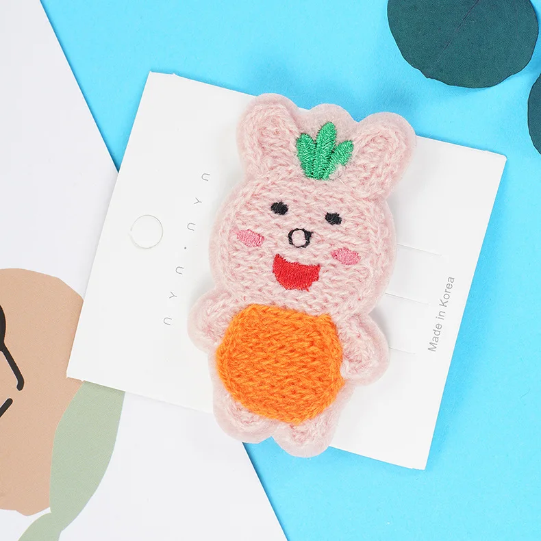 

Hairpin female lovely princess net red girl hairpin knitting wool BB clip bangs side clip cartoon Korean version bangs