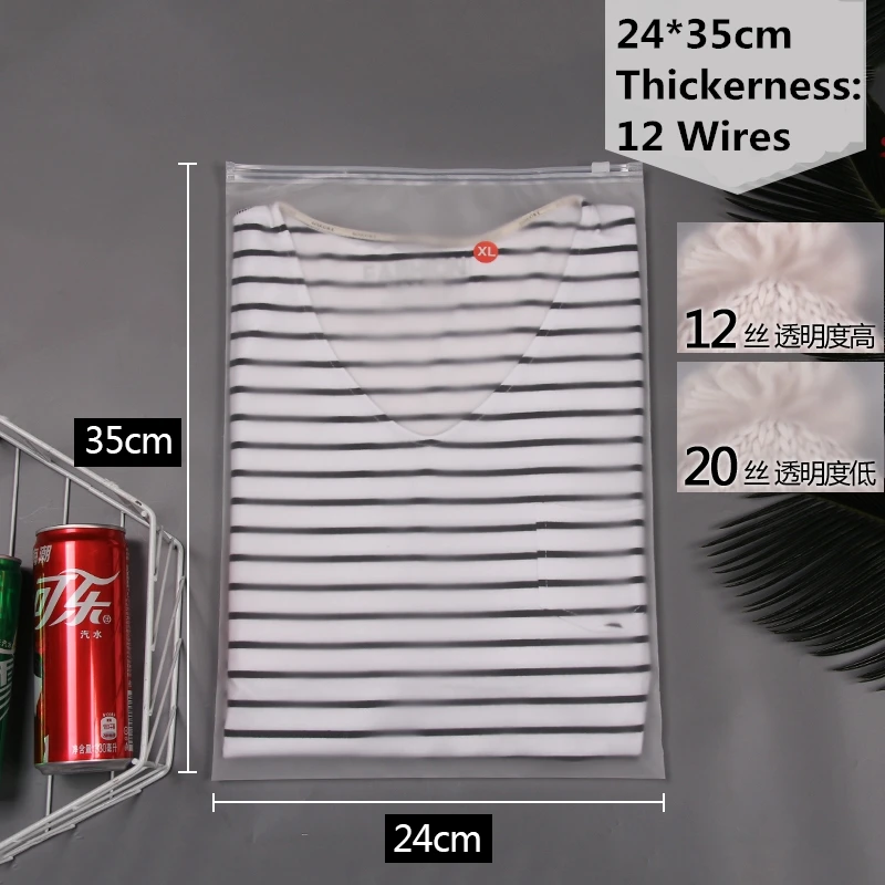 10pcs - 24cmx35cm StoBag 10 шт. матовая прозрачная пластиковая ткань для упаковки, дорожная сумка для хранения, водонепроницаемая сумка на молнии с замком, Самоуплотняющаяся матовая переносная сумка - Цвет: 10pcs - 24cmx35cm