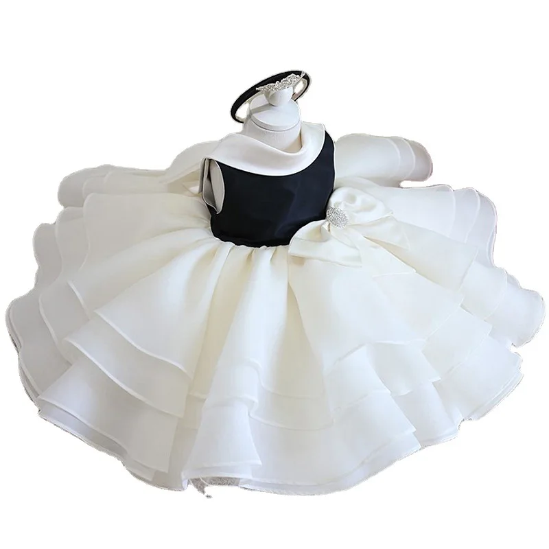 

1-7Y Summer Princess Toddler Kid Child Girls Tutu Dress Party Wedding Birthday Dresses For Girl Pearl Bow Costumes