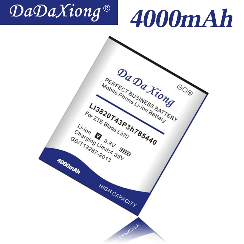 

DaDaXiong Original 4000mAh LI3820T43P3h785440 L370 / For ZTE Blade L2 Plus Cell Phone Battery