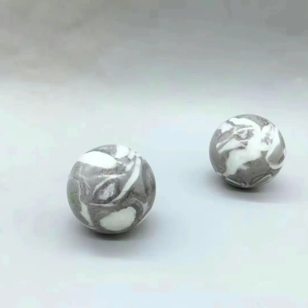 Шар из натурального камня ракушки, минеральный шар, украшение для комнаты, восстанавливающее домашнее украшение, аквариумное украшение