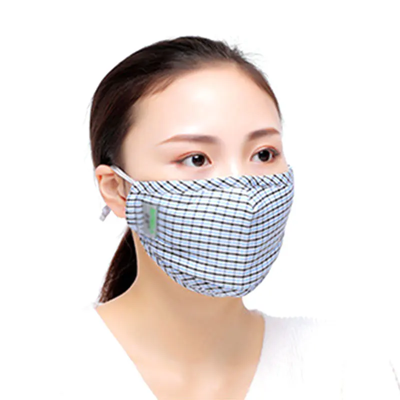 1 шт. хлопковая маска для рта полосатая ветрозащитная ткань маски одноцветная